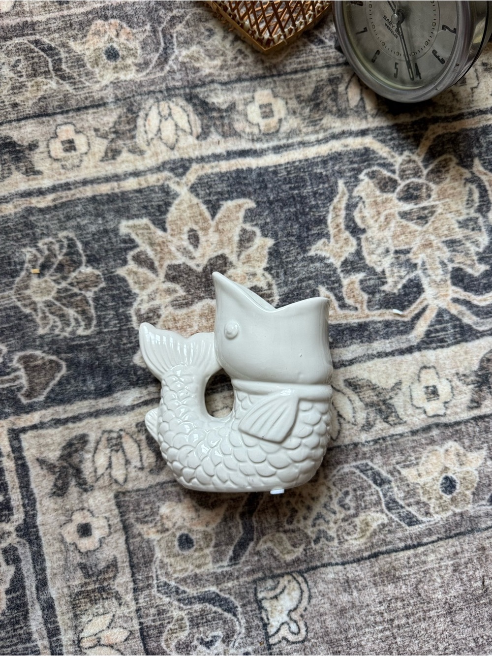 small white fish jug